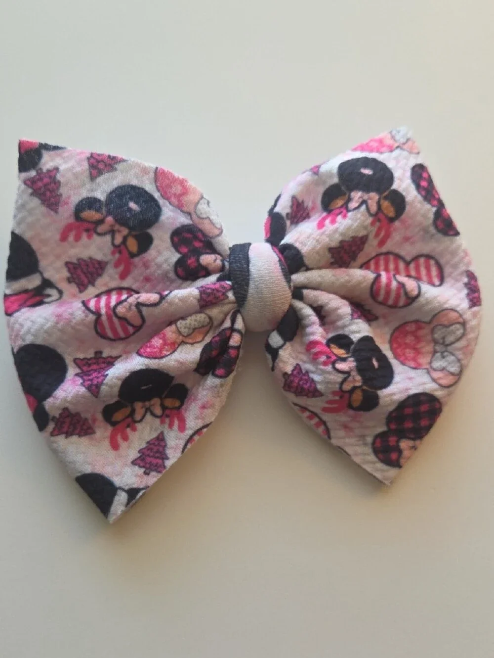 Kids Pink & Blue Bow Hair Clips - Set of 8